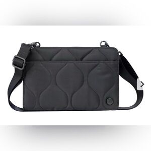 Samantha Brown To-Go RFID Blocking Quilted Travel Wallet Crossbody - black